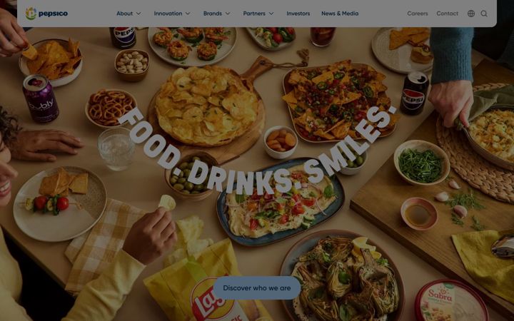 Captura de ecrã de pepsico.com