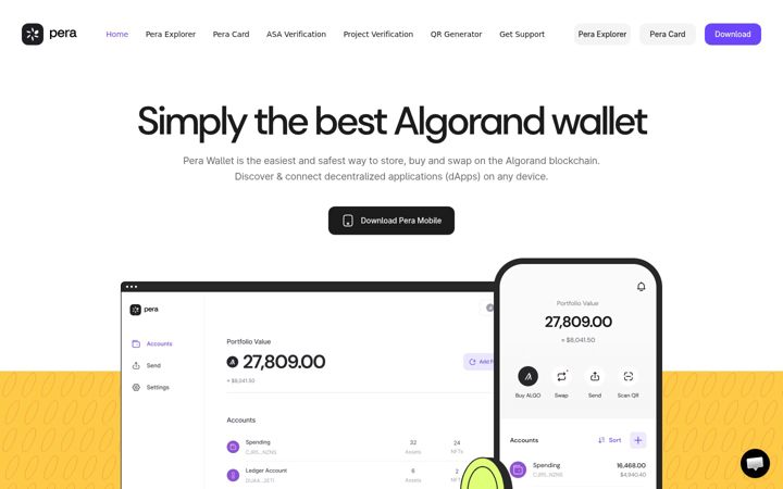 Screenshot of perawallet.app