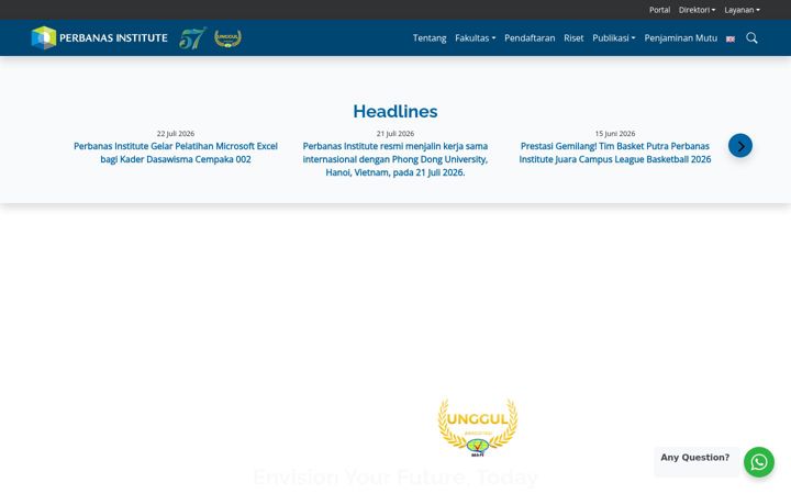 Screenshot of perbanas.id