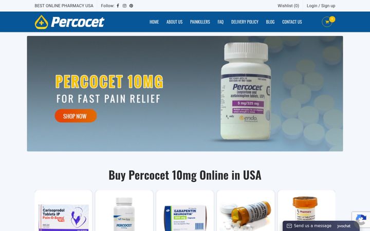 Screenshot of percocet10mg.com