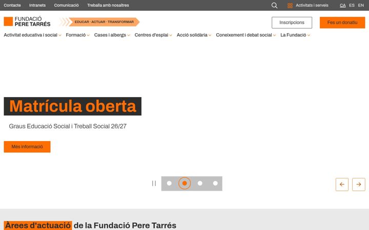 Screenshot of peretarres.org