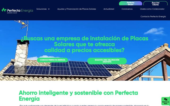 Screenshot van perfectaenergia.com