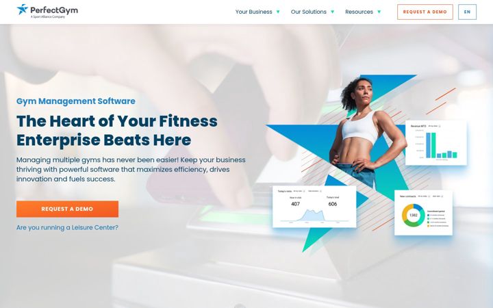 Skjermbilde av perfectgym.com