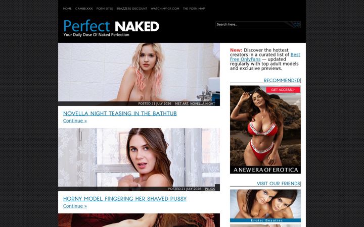 Captura de ecrã de perfectnaked.com