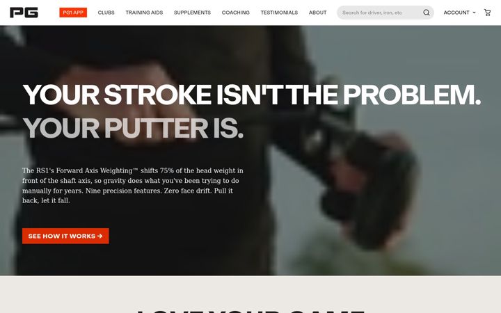 Screenshot of performancegolf.com