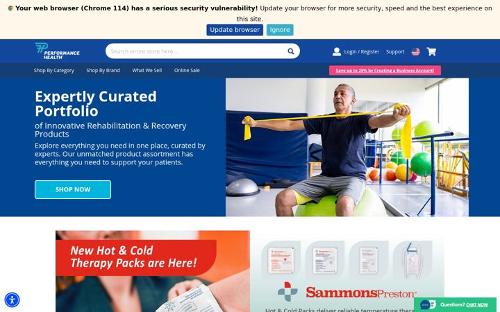 Screenshot of performancehealth.com