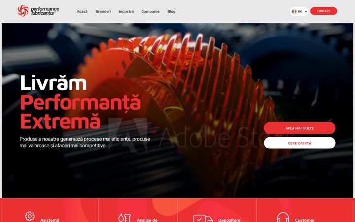Screenshot of performancelubricants.ro