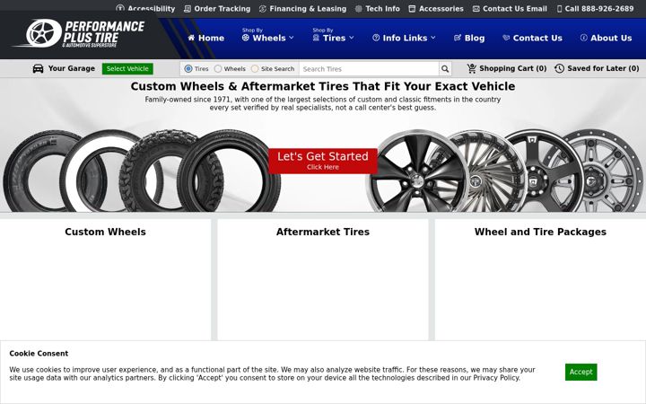 Screenshot of performanceplustire.com