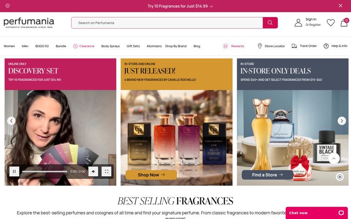 Screenshot of perfumania.com