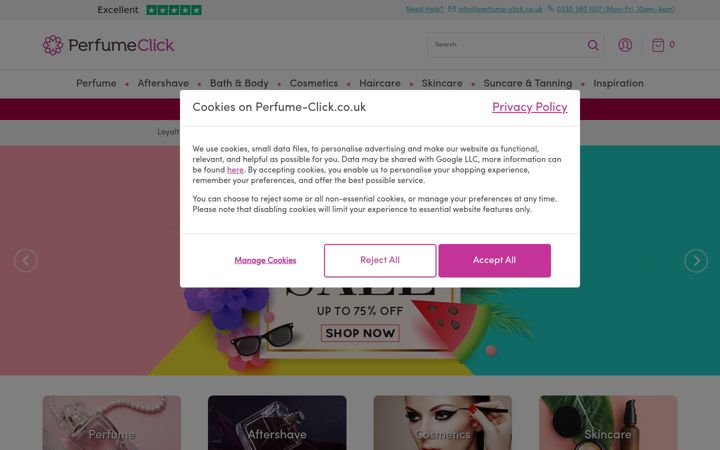 Screenshot of perfume-click.co.uk