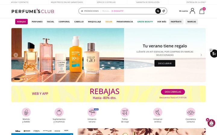 Screenshot di perfumesclub.com