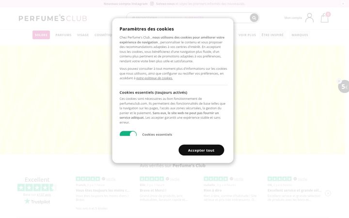 Screenshot of perfumesclub.fr