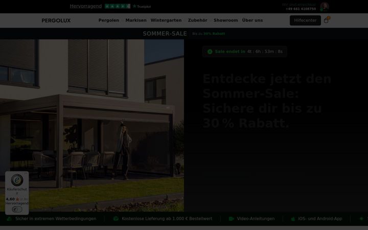 Screenshot of pergolux.de