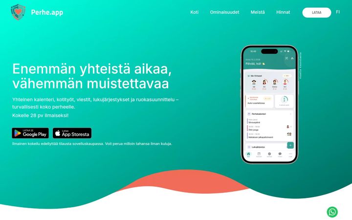 Skærmbillede af perhe.app