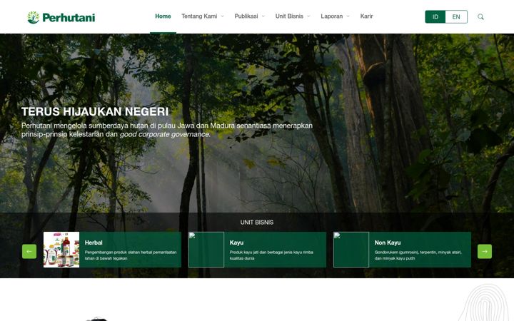 Screenshot von perhutani.co.id