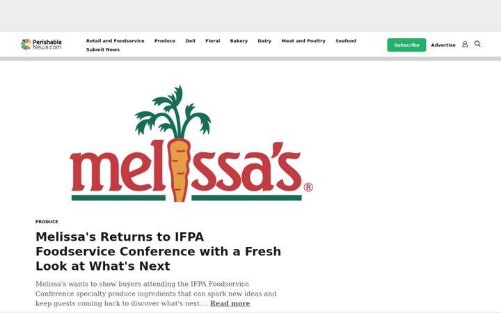Screenshot of perishablenews.com
