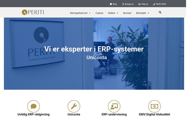 Screenshot van periti.dk