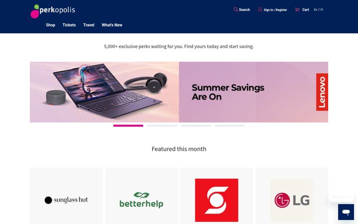 Screenshot of perkopolis.com