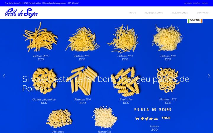 Screenshot of perladesegre.com