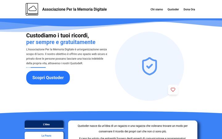 Ekrānuzņēmums no perlamemoriadigitale.it