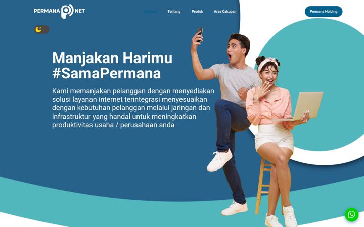 Screenshot of permana.net.id