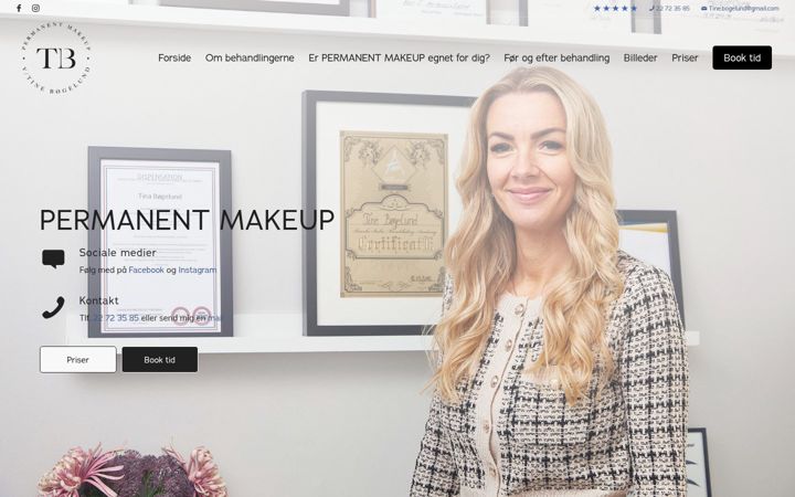 Posnetek zaslona permanentmakeup-tb.dk