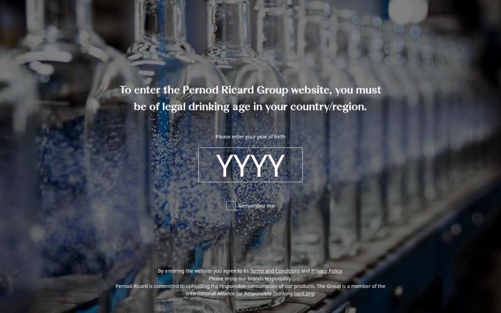 Screenshot του pernod-ricard-usa.com