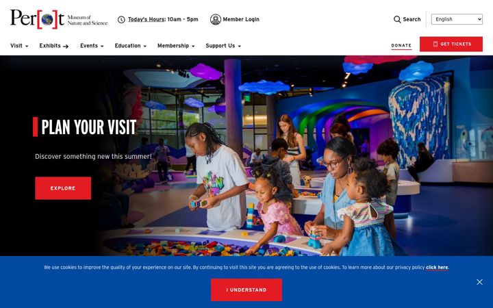Screenshot of perotmuseum.org