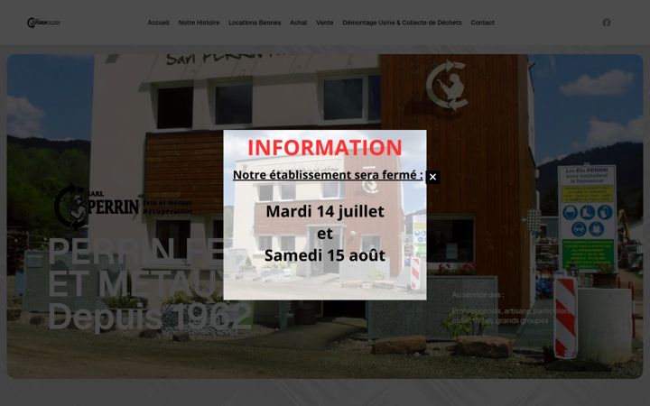 Screenshot stránky perrinfers.com