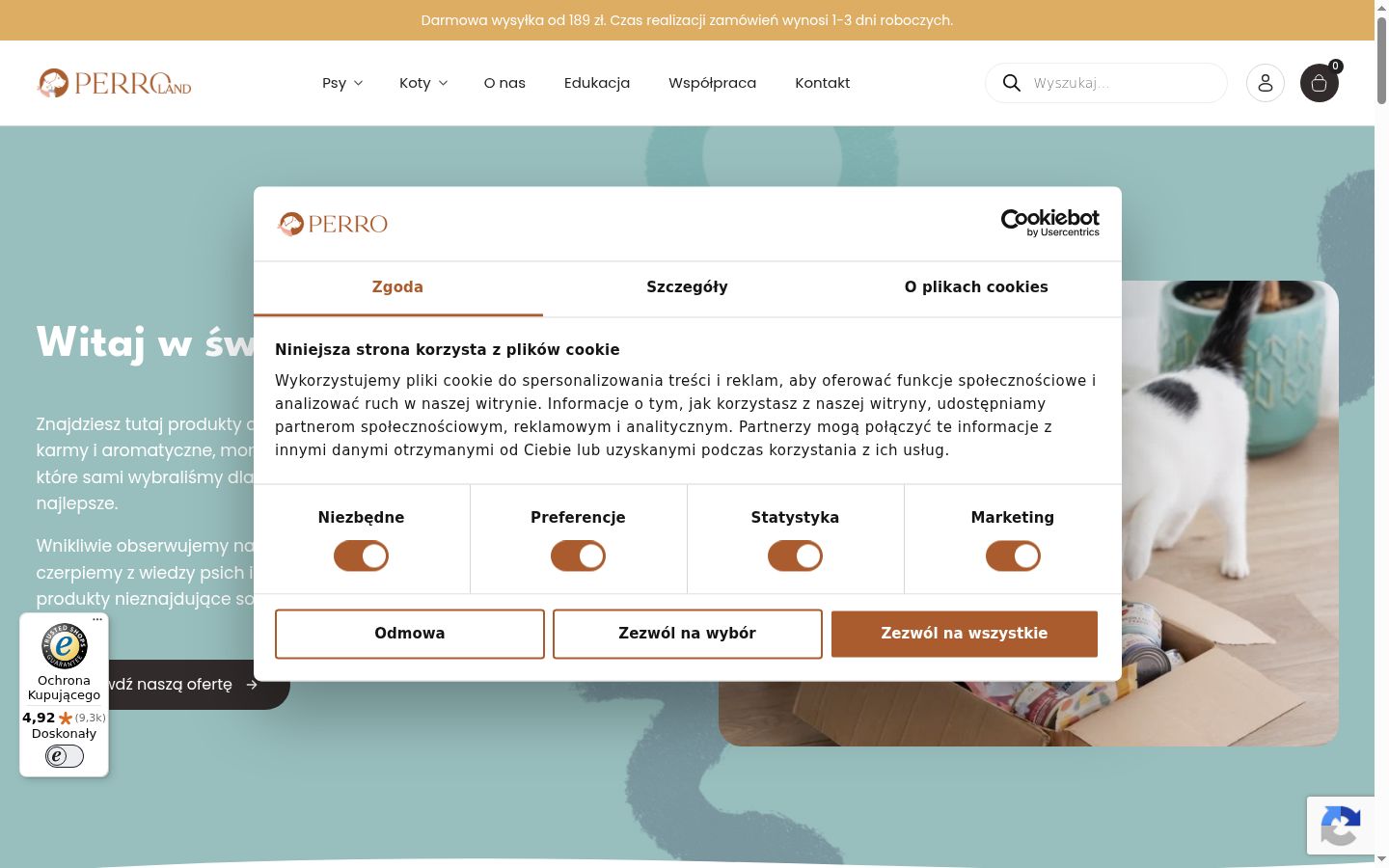 Screenshot tal-banner tal-kunsens muri qabel kwalunkwe interazzjoni