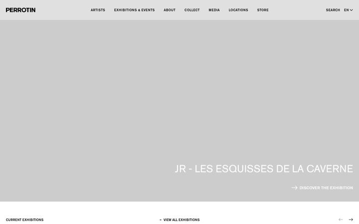 Screenshot of perrotin.com