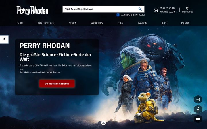 Screenshot of perry-rhodan.net