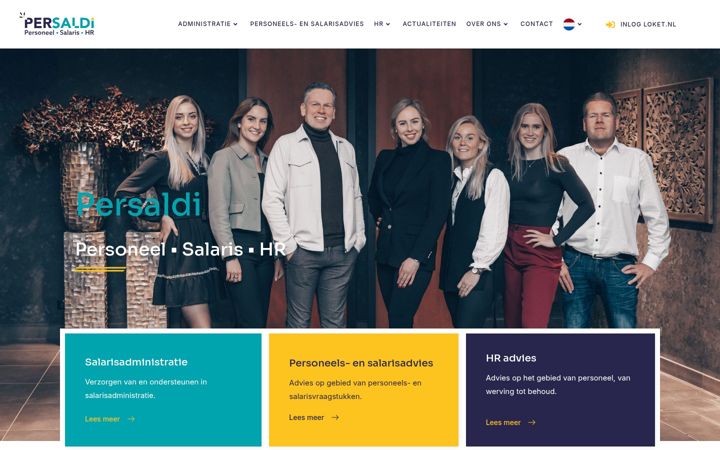 Snímek obrazovky persaldi.nl