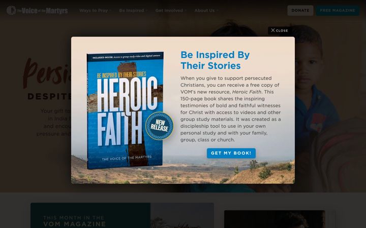 Screenshot of persecution.com