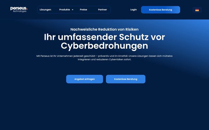 Screenshot of perseus.de