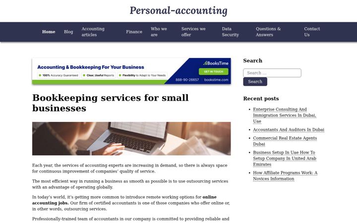 Screenshot of personal-accounting.org