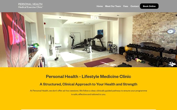 Screenshot van personalhealth.ie