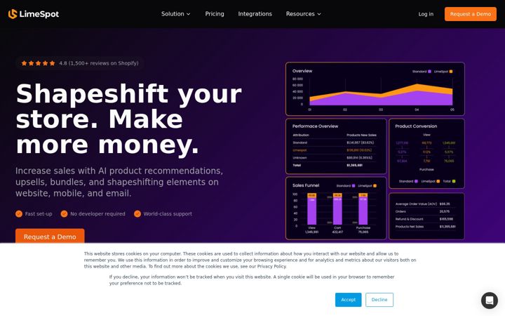 Skærmbillede af personalizer.io