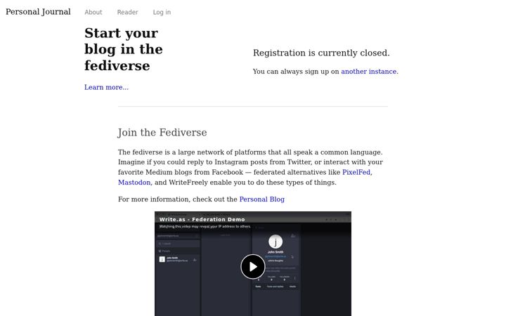 Screenshot of personaljournal.ca