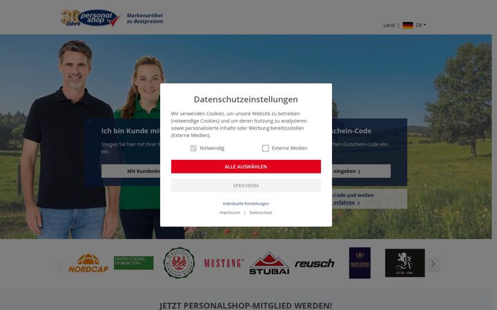 Screenshot of personalshop.com