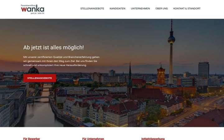Skjermbilde av personalvermittlung-wanka.de