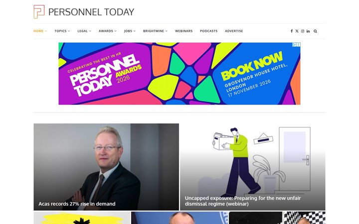 Screenshot of personneltoday.com