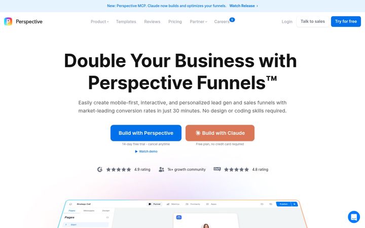 Screenshot of perspective.co