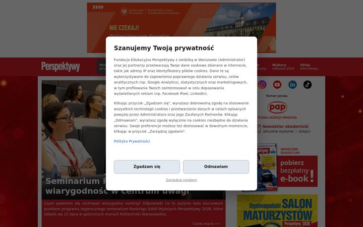 Screenshot of perspektywy.pl