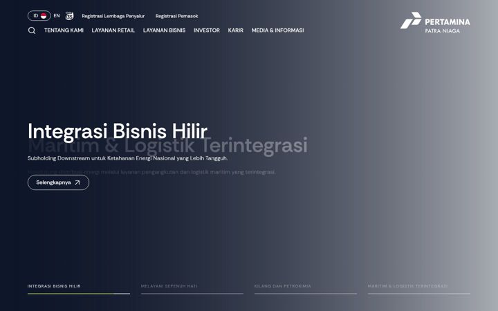 Screenshot of pertaminapatraniaga.com