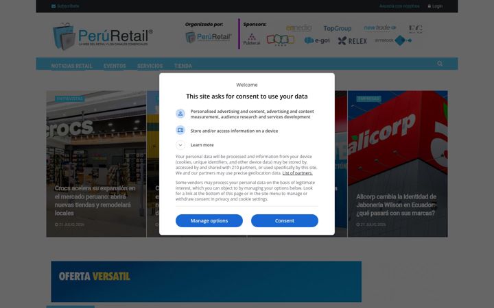 Screenshot of peru-retail.com