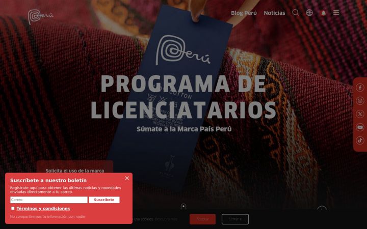 Snimka zaslona za peru.info
