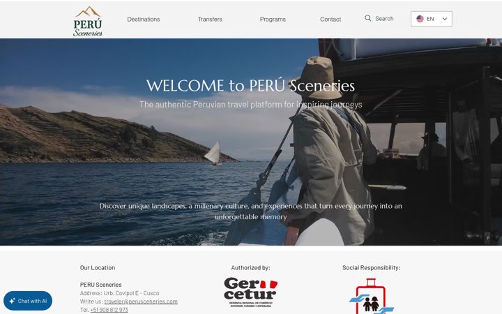 Screenshot of perusceneries.com