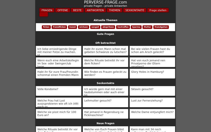Screenshot of perverse-frage.com