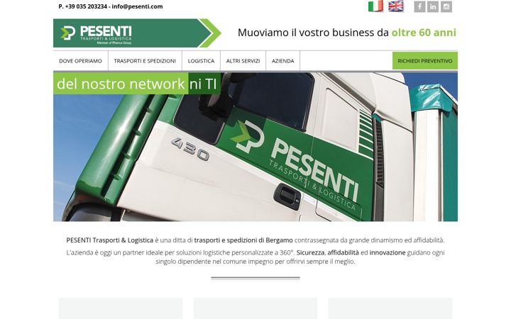 Screenshot of pesenti.com